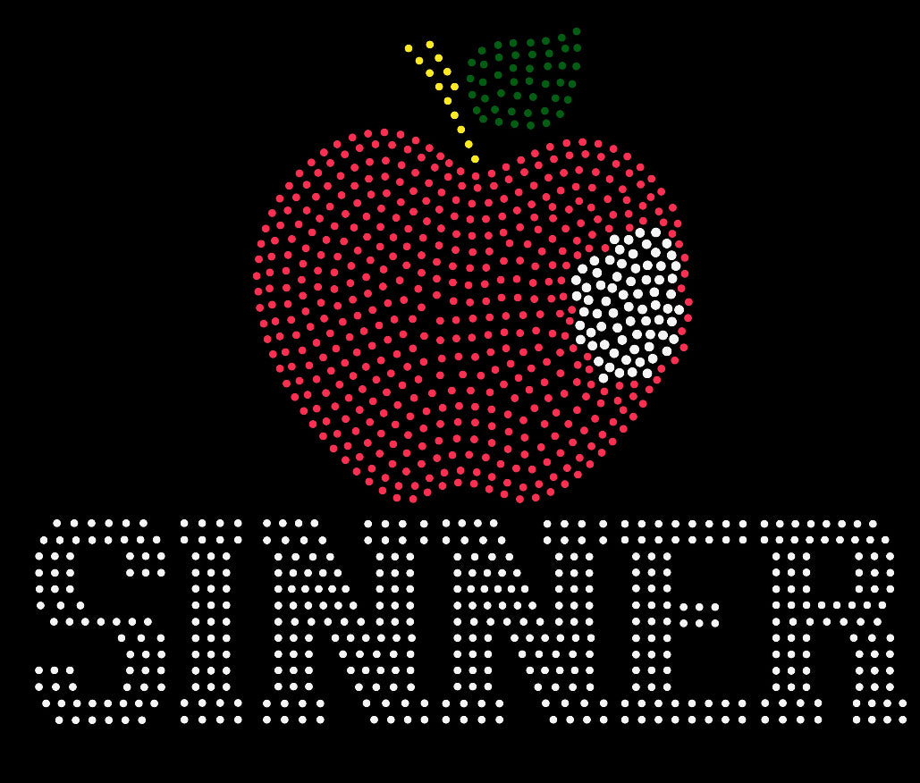 Sinner Rhinestone Templates Digital Download