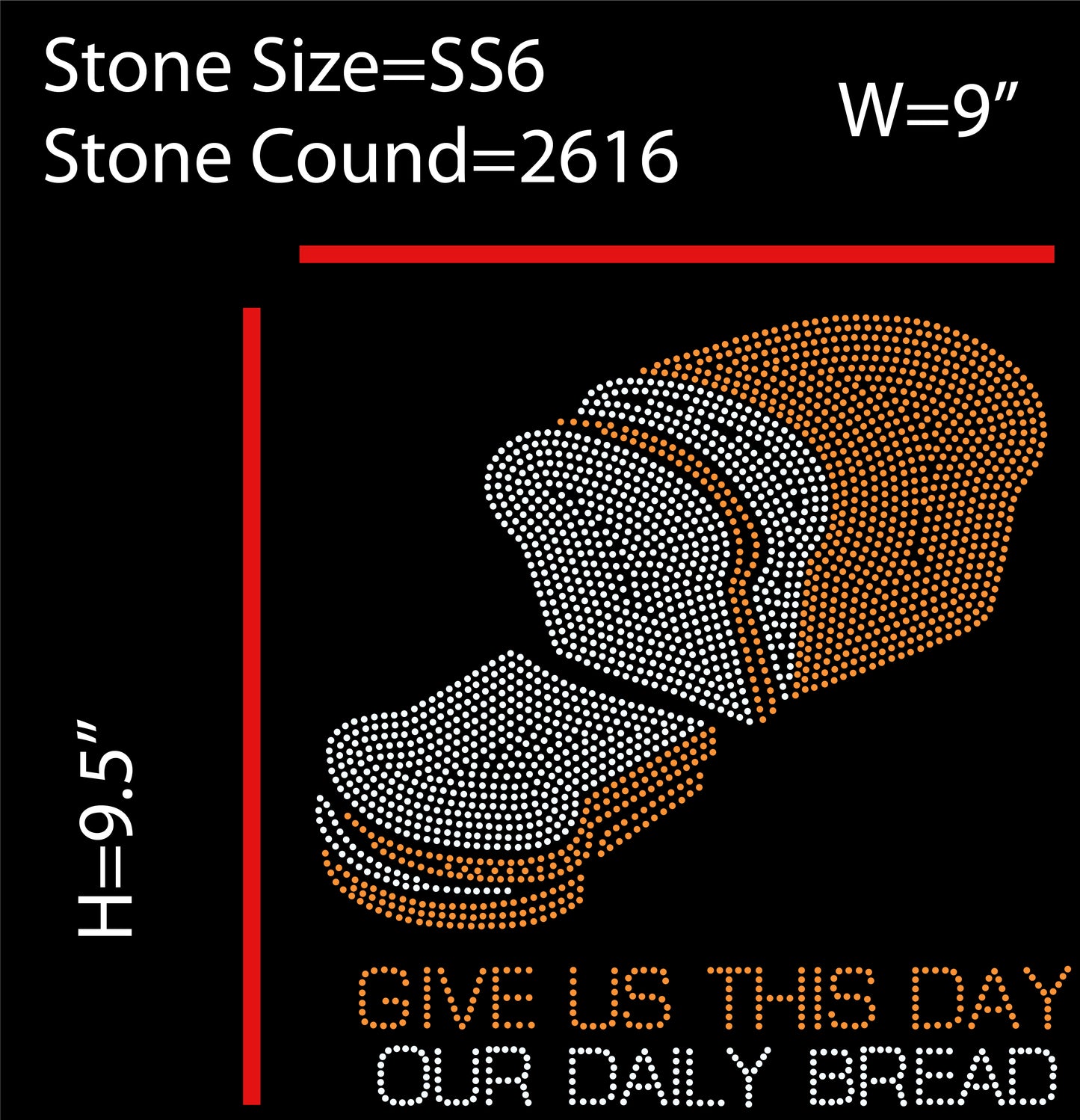 Give Us This Day Rhinestone Templates Digital Download