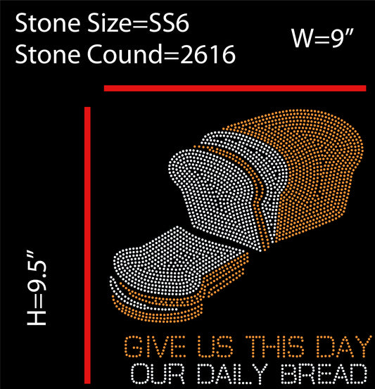 Give Us This Day Rhinestone Templates Digital Download