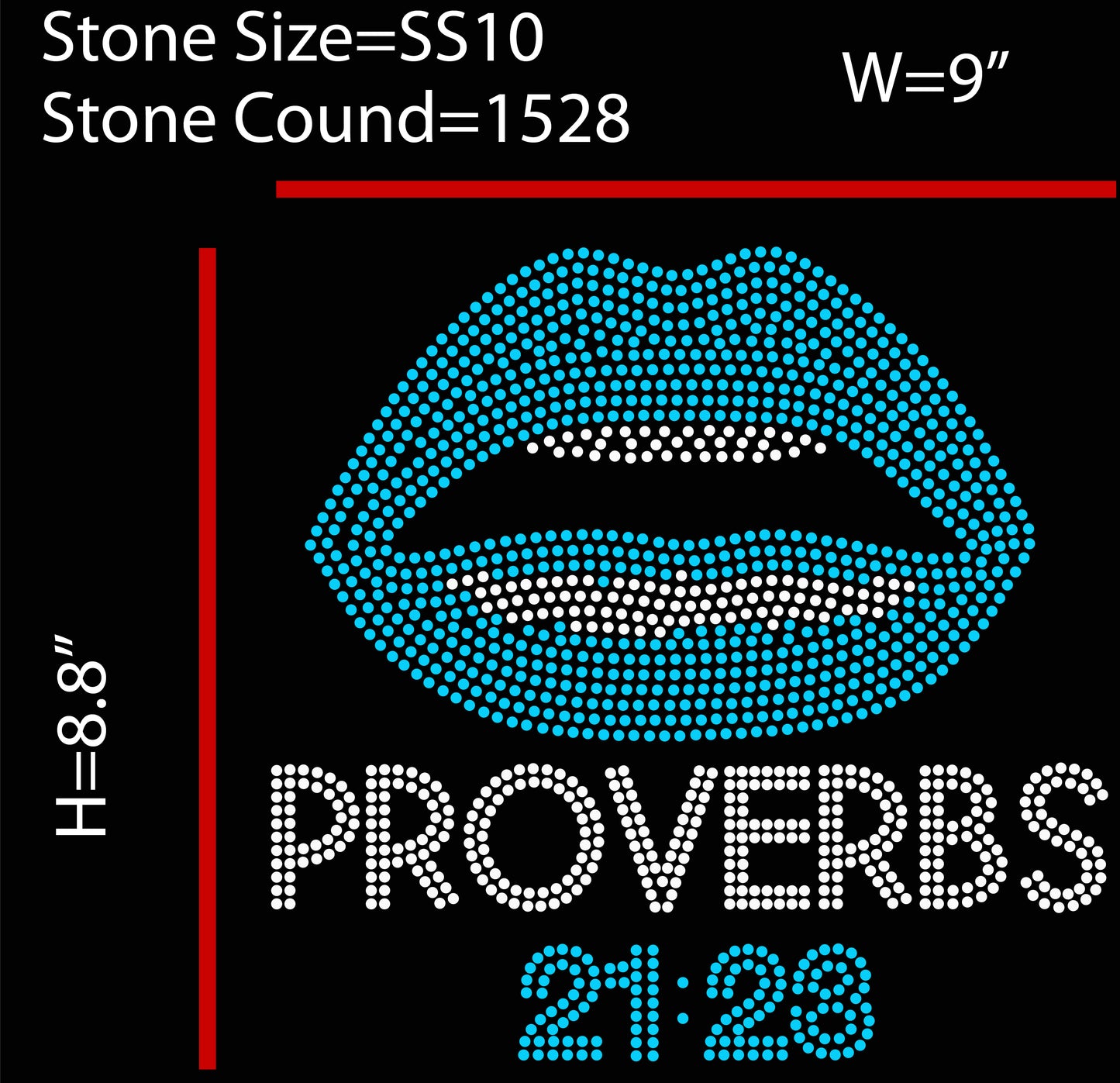 Proverbs 21:23 Rhinestone Templates Digital Download