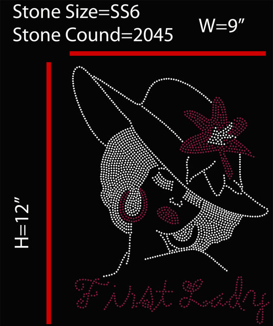 First Lady Rhinestone Templates Digital Download