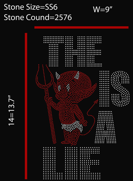 The Devil Is A Lie Rhinestone Templates Digital Download