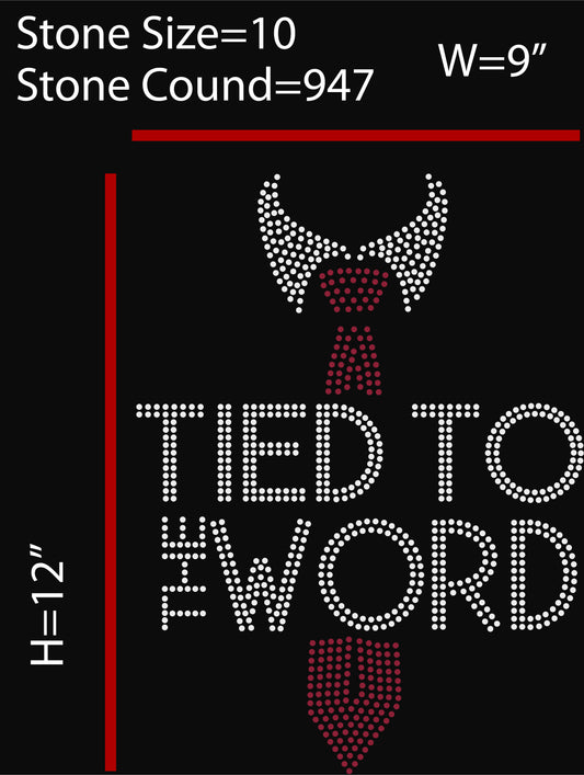Tied To The Word Rhinestone Templates Digital Download
